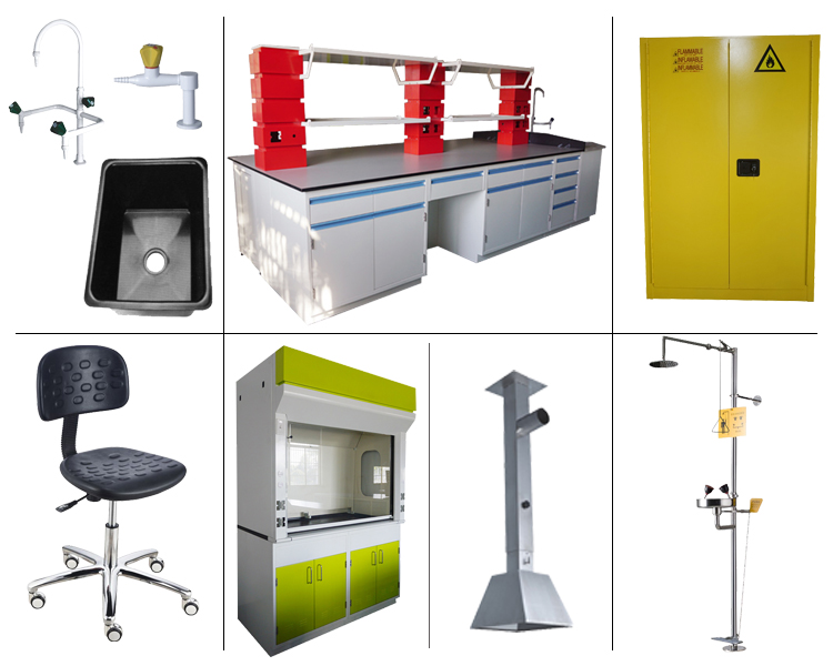 Lab furniture product models.