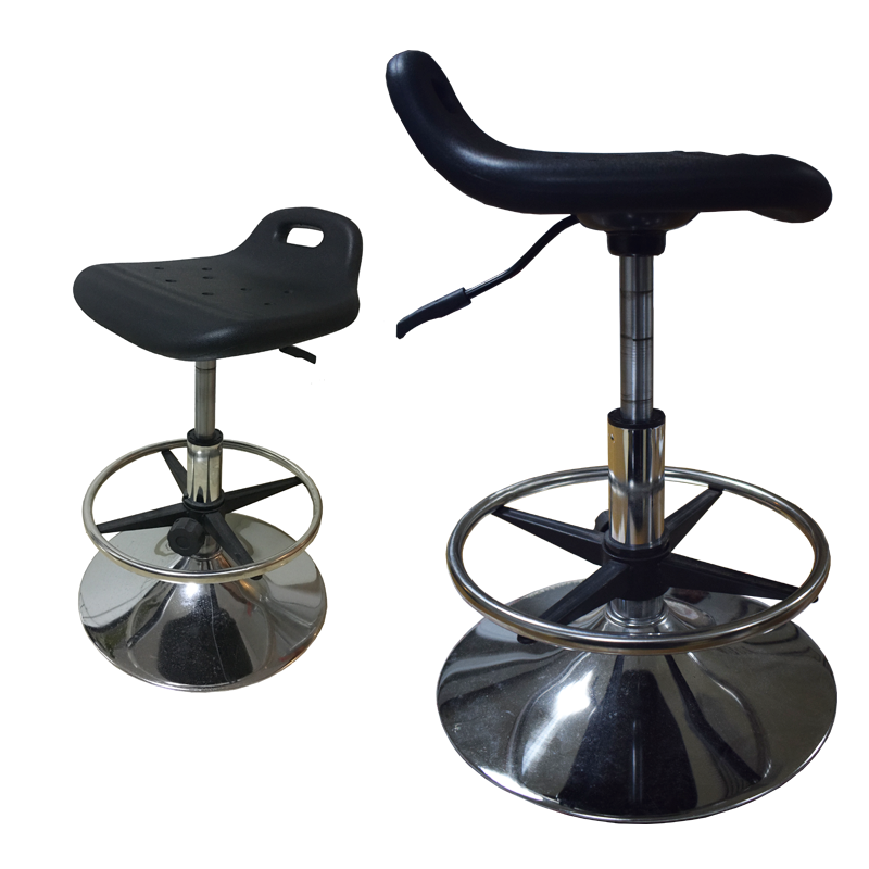 Height adjustable circle lab stool
