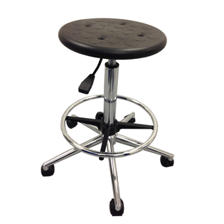 PU lab stool with height adjustment